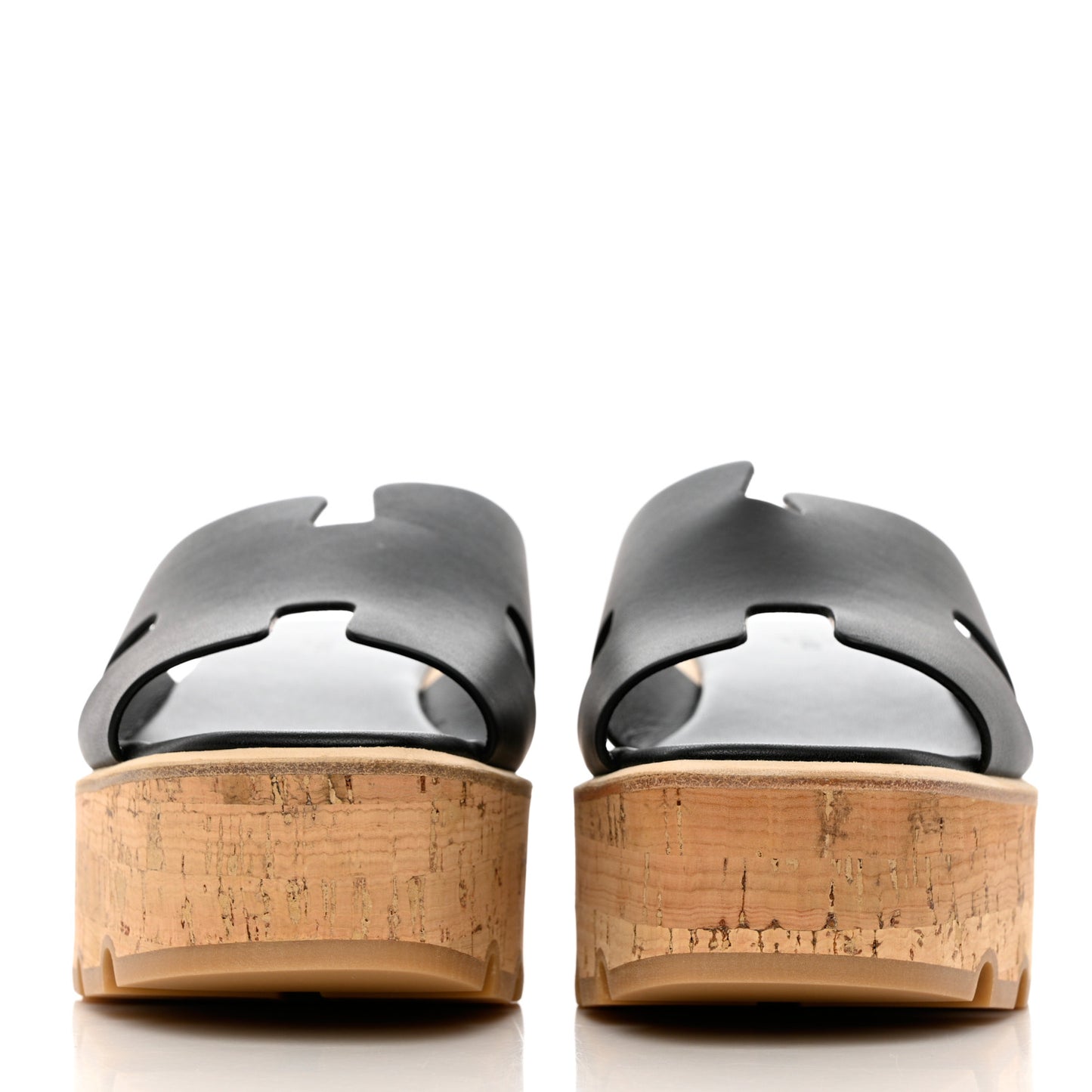 Calfskin Cork Eze 30 Sandals 38 Black