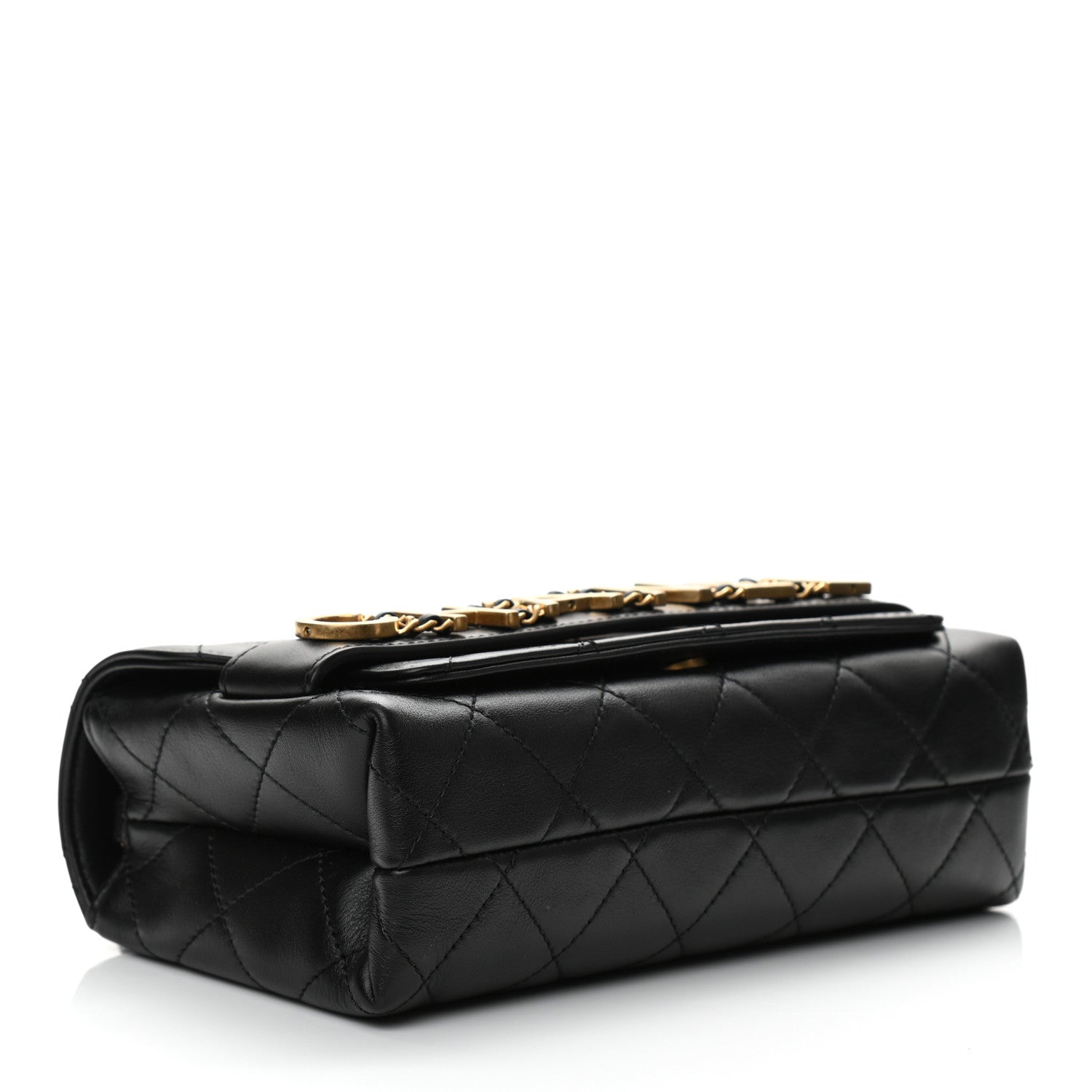 Chanel Calfskin Quilted Small Enchained Flap Black 4 of 13