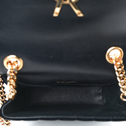 Saint Laurent Velvet Matelasse Small Vicky Chain Bag Black 4 of 4