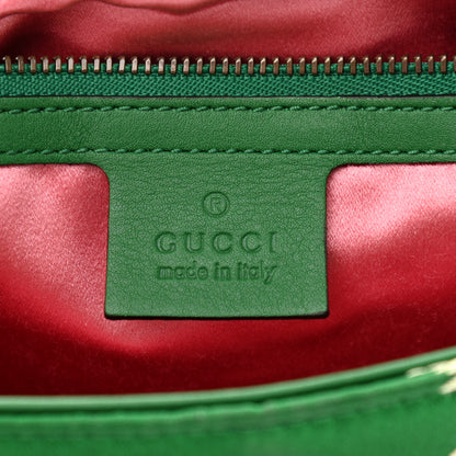 Gucci Jacquard Matelasse Floral Medium GG Marmont Shoulder Bag Green 6 of 10