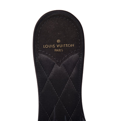 Louis Vuitton Fur Crystal LV Marilyn Flat Mule 38 Black 7 of 9