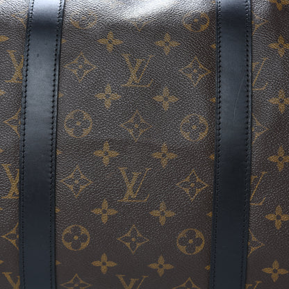 Louis Vuitton Monogram Macassar Keepall Bandouliere 55 10 of 15
