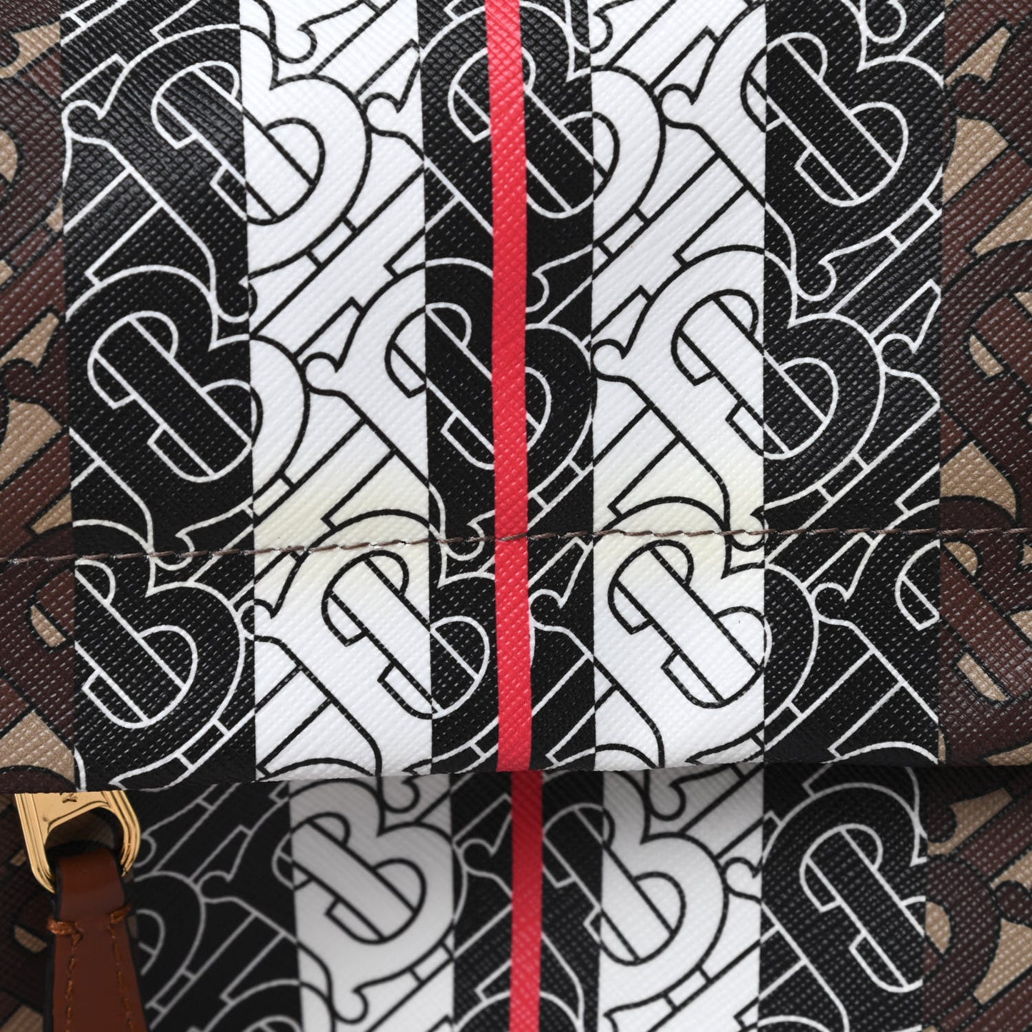 E-Canvas Monogram Stripe XL Sonny Bum Bag Bridle Brown