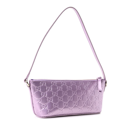 Gucci GG Shine Guccissima Emblem Small Shoulder Bag Purple 3 of 10