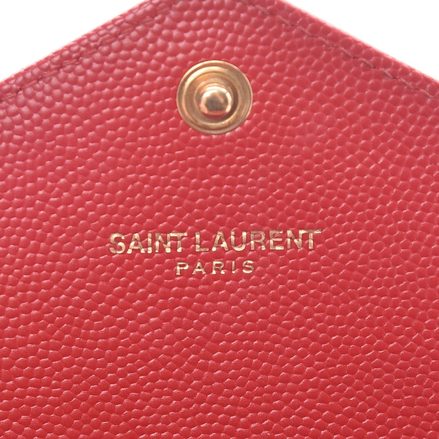 Grain De Poudre Matelasse Chevron Monogram Flap Wallet Red