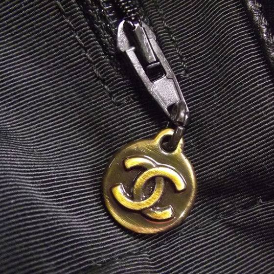 Chanel Lambskin Large CC Stitched Tote Black 10 of 12