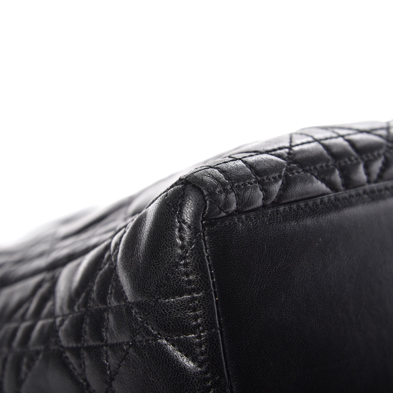 Christian Dior Lambskin Cannage Medium Lady Dior Black 10 of 14