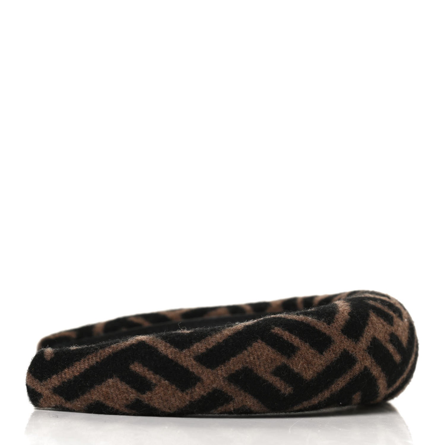 Fendi Wool Cashmere FF Logo Headband Tobacco 7 of 10