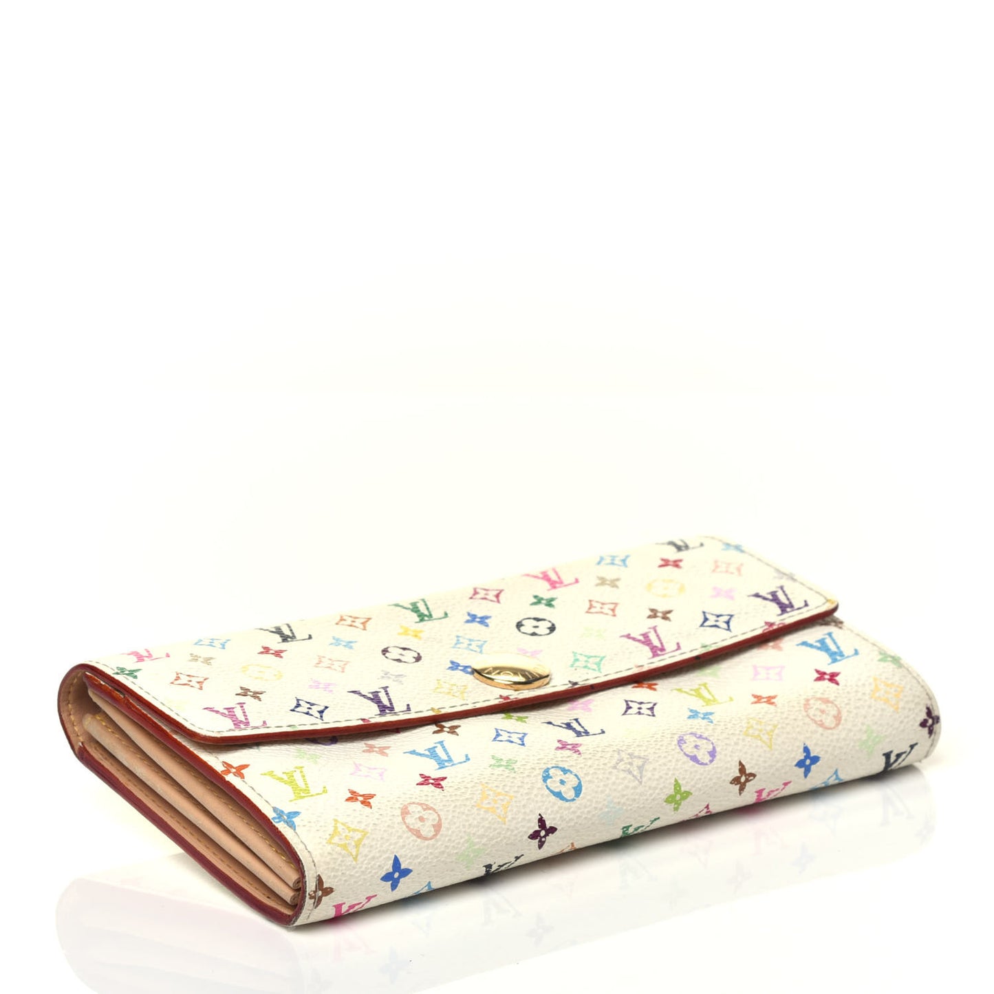 Monogram Multicolor Sarah Wallet White