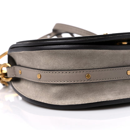 Chloe Calfskin Suede Small Nile Bracelet Bag Motty Grey 8 of 9
