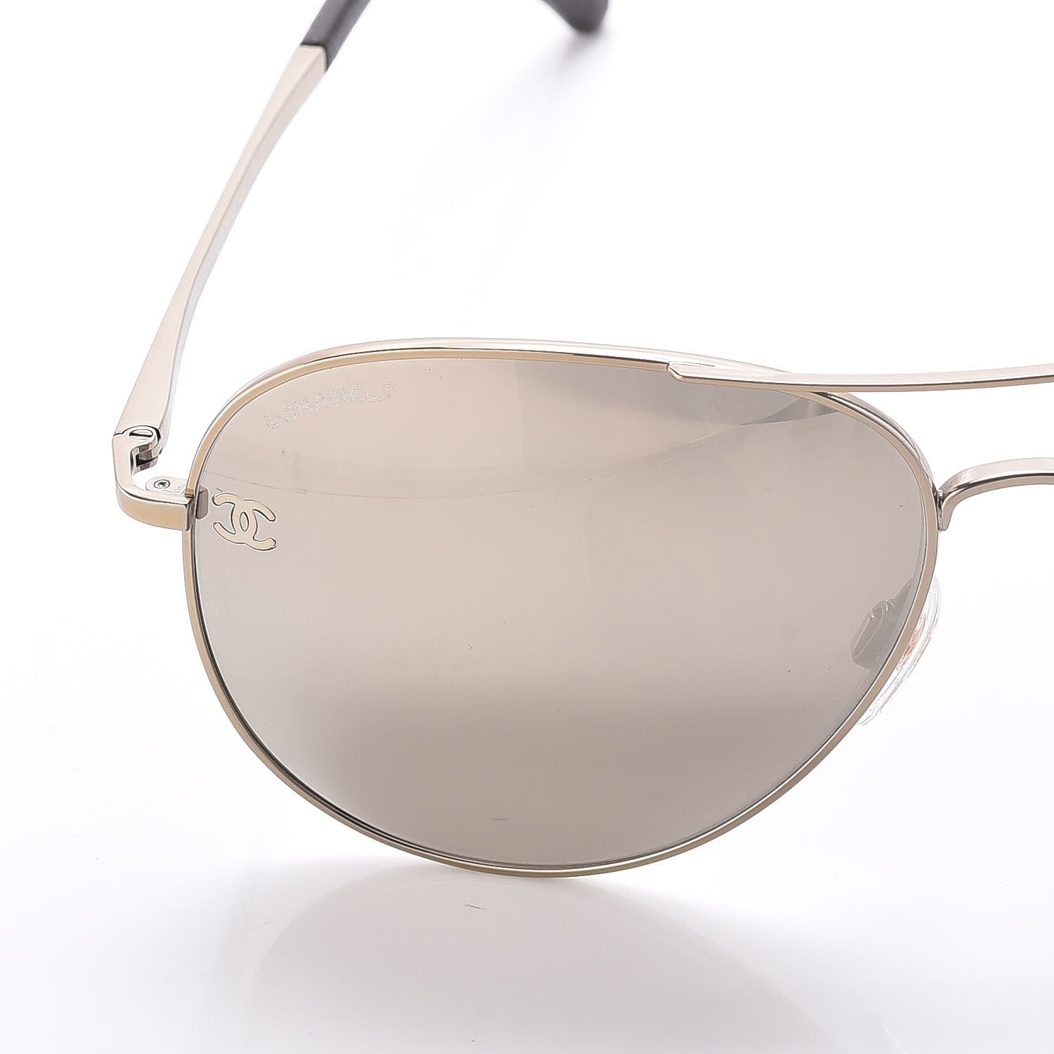 Chanel CC Aviator Sunglasses 4189-T-Q Gold 5 of 8