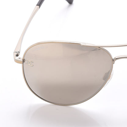 Chanel CC Aviator Sunglasses 4189-T-Q Gold 5 of 8