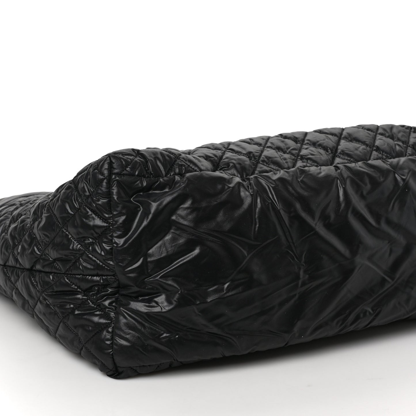 Nylon Quilted Large Coco Cocoon Tote Black