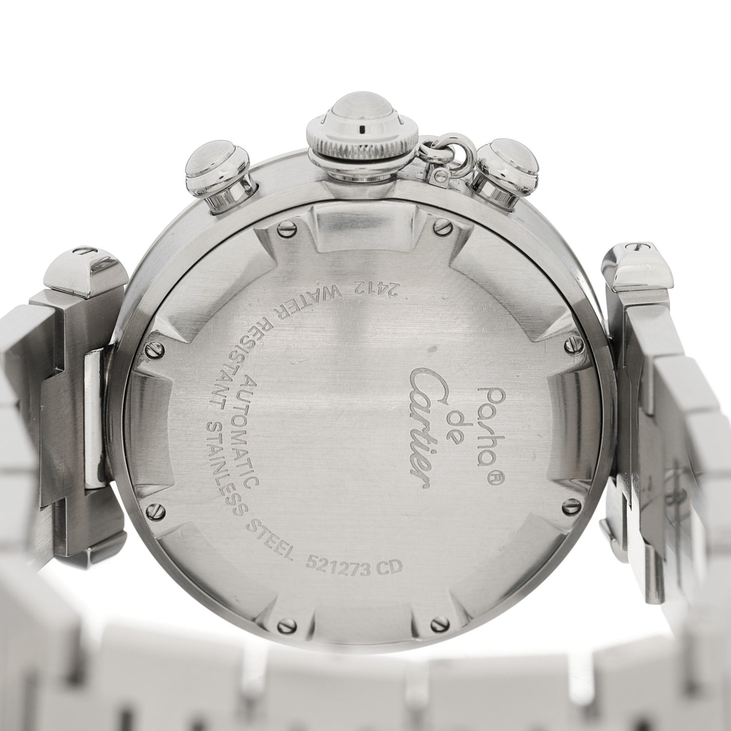 Stainless Steel 35mm Pasha C Chronograph Automatic Watch Black