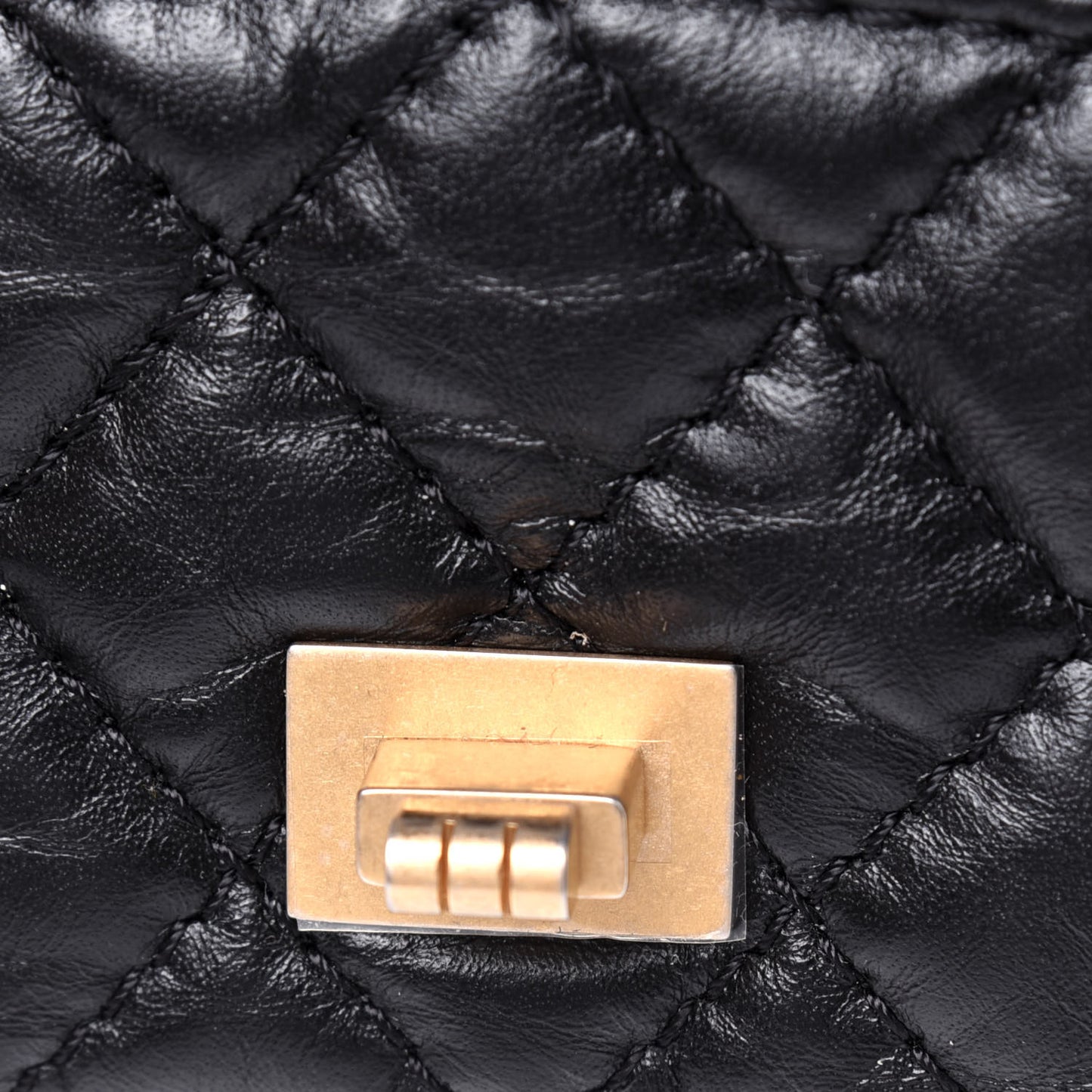Aged Calfskin Quilted 2.55 Reissue Flap Belt Bag Clutch Black
