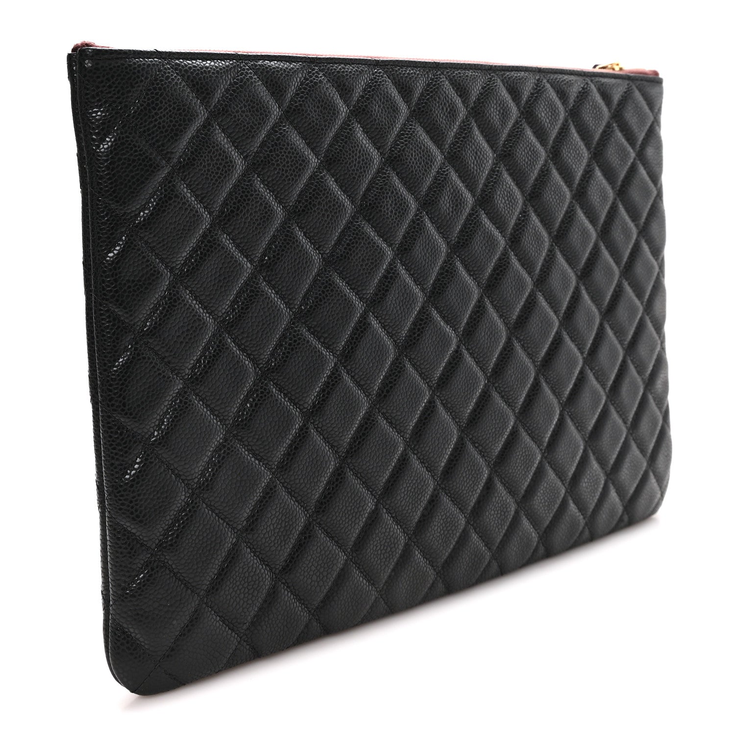 Chanel Caviar Quilted Large Cosmetic Case Black 3 of 8