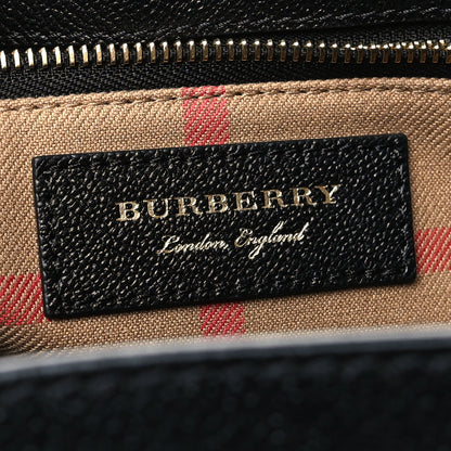 Burberry Soft Grain Calfskin Medium Buckle Tote Black 6 of 9