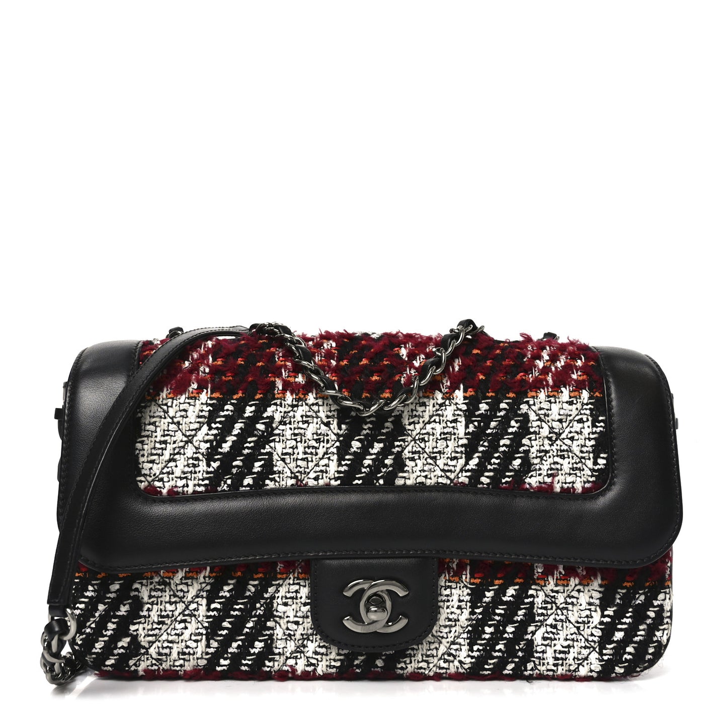 Tweed Quilted Calfskin Coco Corset Flap Multicolor