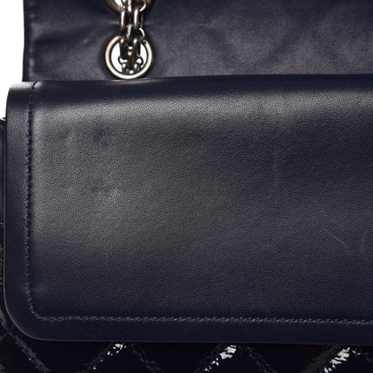 Chanel Distressed Patent Quilted 2.55 Reissue 227 Flap Dark Blue 9 of 10