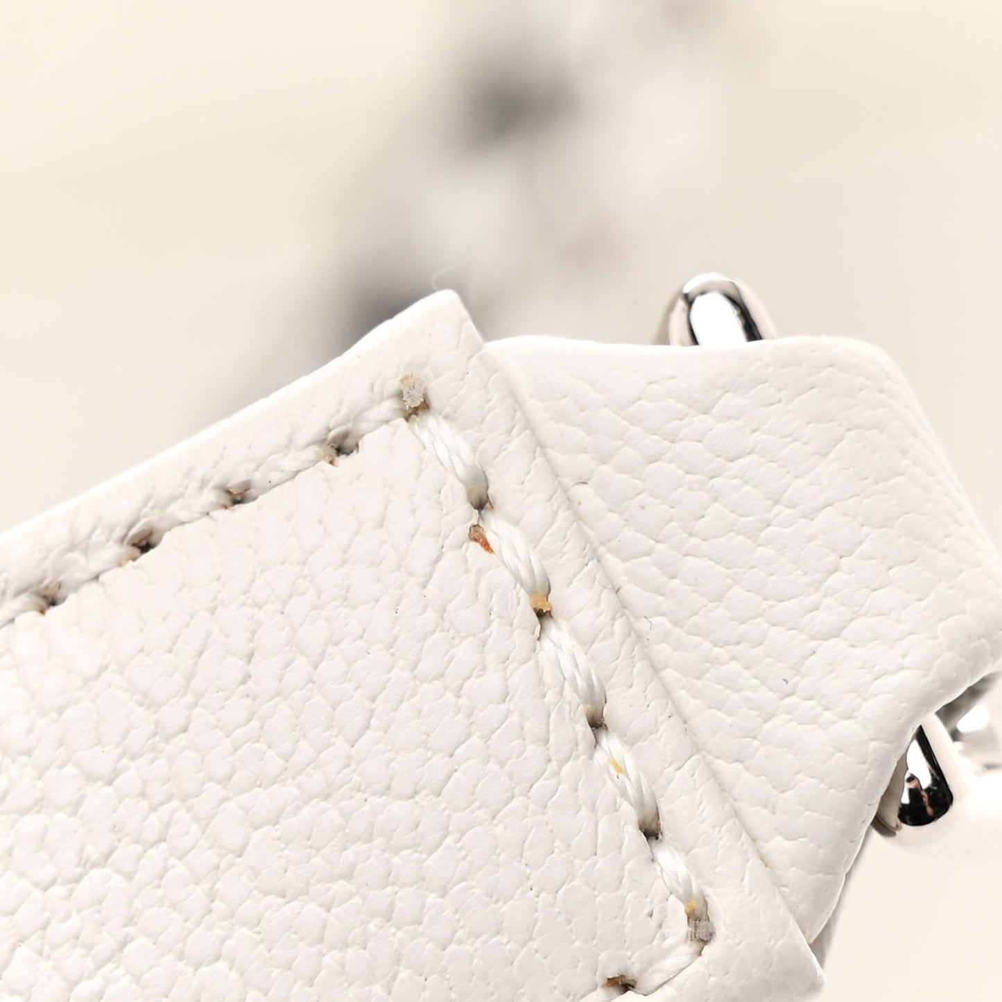 Patent Goatskin Quilted Medium Gabrielle Hobo White