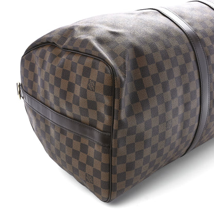 Louis Vuitton Damier Ebene Keepall Bandouliere 55 10 of 11