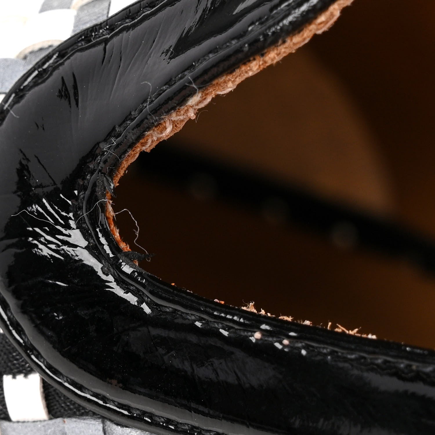 Christian Louboutin Patent Calfskin Reflective Tresse Nanou Ivy Orlato Espadrilles 39 White Black Grey 11 of 12