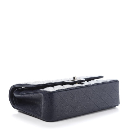 Chanel Caviar Quilted Medium Double Flap Dark Blue 4 of 10