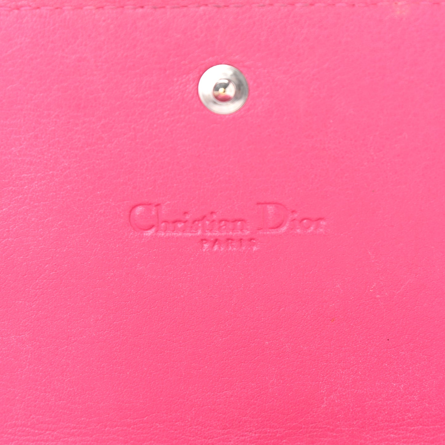 Patent Cannage Lady Dior Rendezvous Wallet On Chain Fuchsia