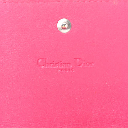 Christian Dior Patent Cannage Lady Dior Rendezvous Wallet On Chain Fuchsia 6 of 14