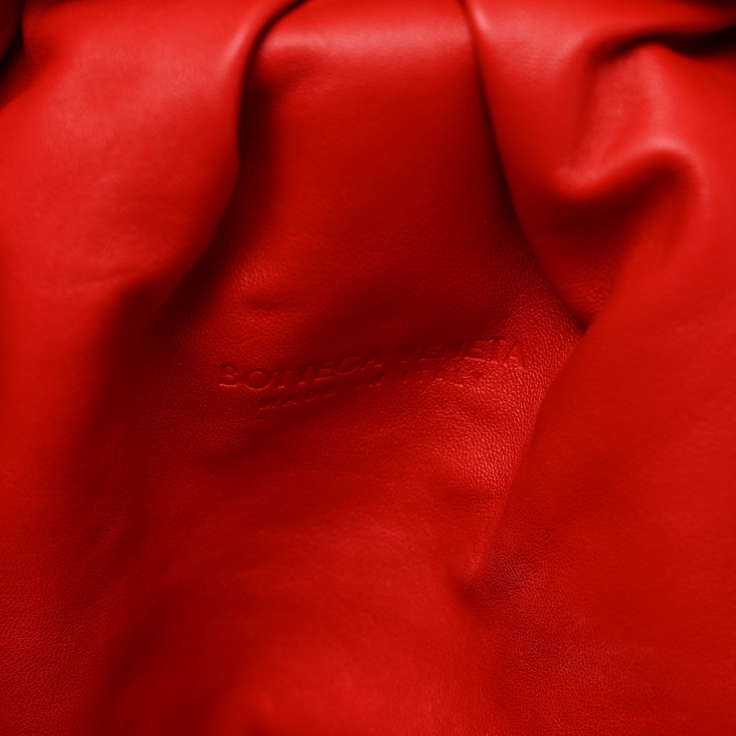 Nappa Maxi Intrecciato The Pouch Oversized Clutch Bright Red