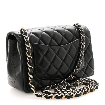 Chanel Lambskin Quilted Mini Rectangular Flap Black 3 of 10