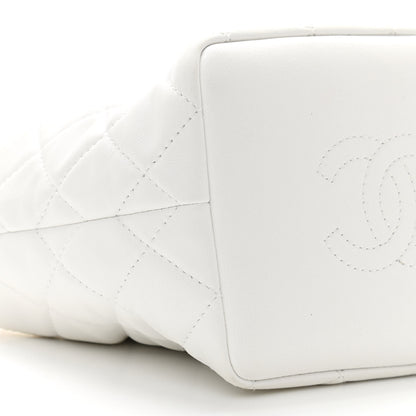 Chanel Lambskin Quilted Small Perfect Meeting Hobo White 9 of 11