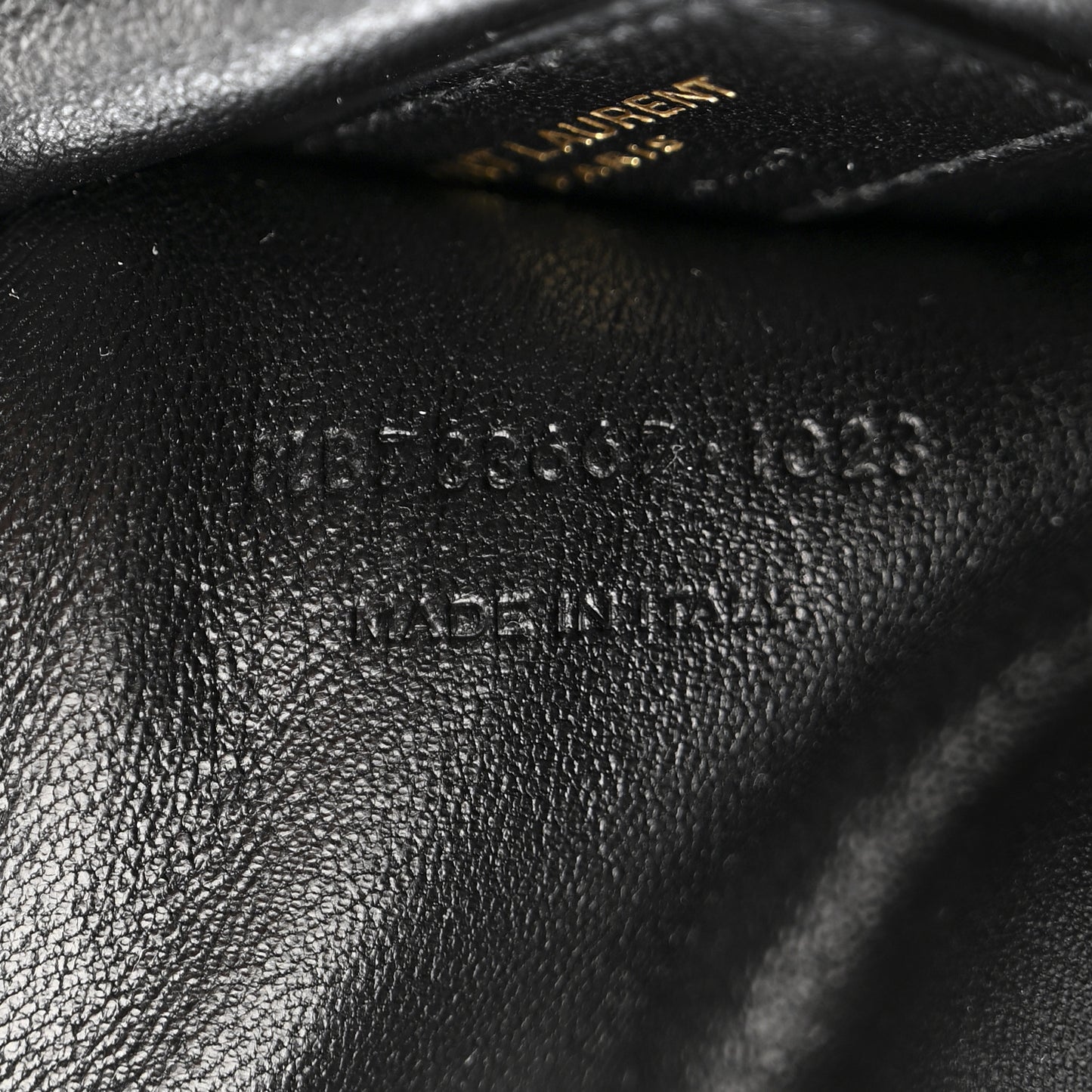 Lambskin Quilted Gaby Zipped Pouch Dark Cork