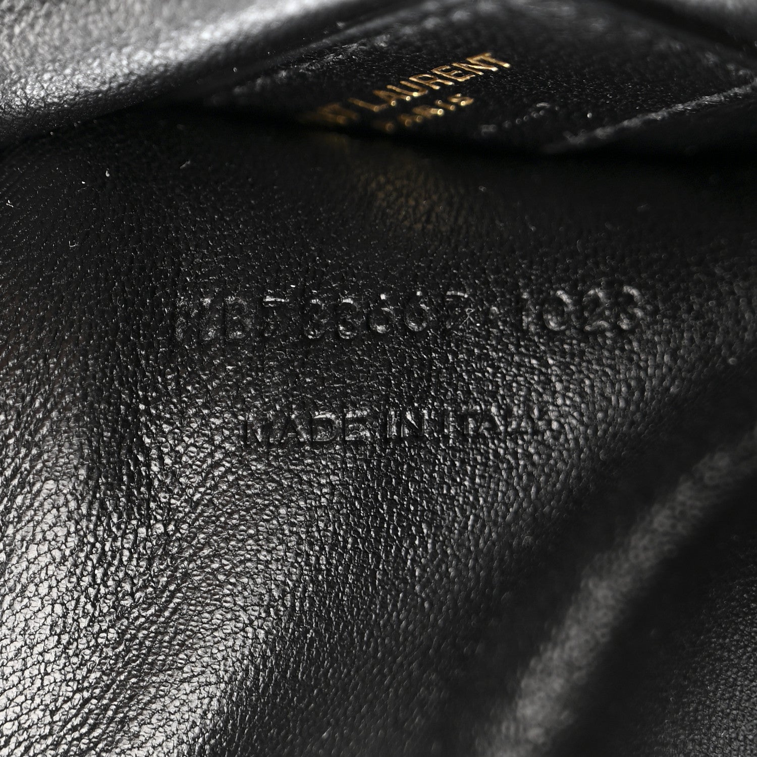 Saint Laurent Lambskin Quilted Gaby Zipped Pouch Dark Cork 7 of 11