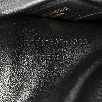 Saint Laurent Lambskin Quilted Gaby Zipped Pouch Dark Cork 7 of 11