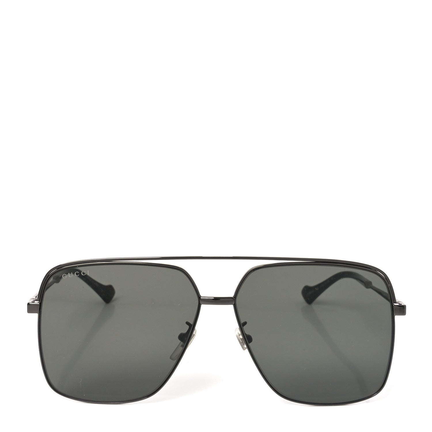 Gucci Metal Web Square Aviator Sunglasses GG1099SA Black 2 of 8