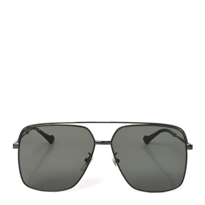 Gucci Metal Web Square Aviator Sunglasses GG1099SA Black 2 of 8