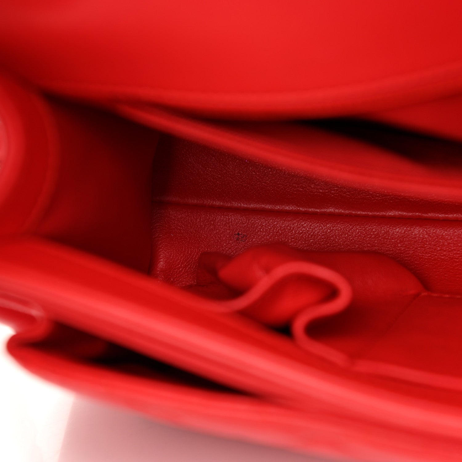 Chanel Lambskin Quilted Large Geometric Flap Red 13 of 19