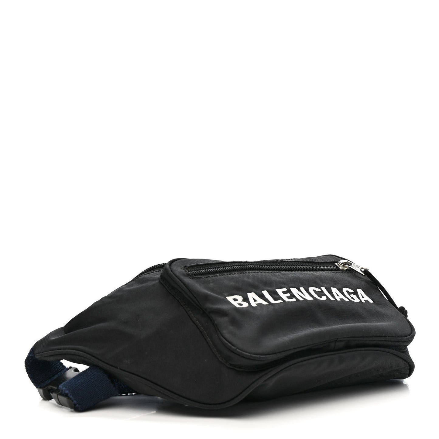Recycled Sport Nylon Logo Embroidered Wheel Beltpack Black