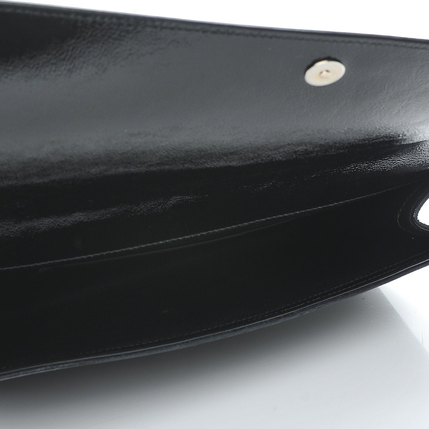 Textured Patent Monogram Large Belle De Jour Clutch Black