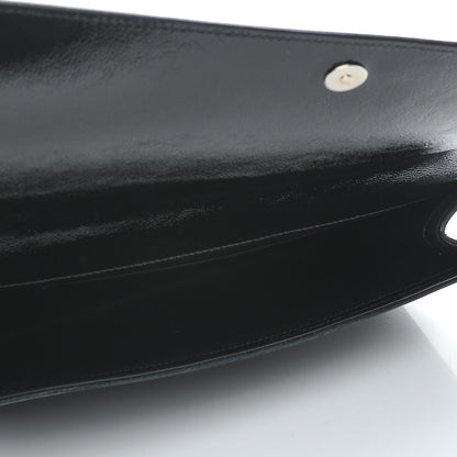 Saint Laurent Textured Patent Monogram Large Belle De Jour Clutch Black 5 of 7