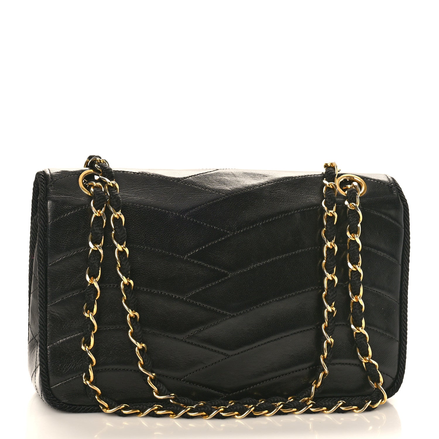 Chanel Lambskin Scallop Quilted Single Flap Black 3 of 11