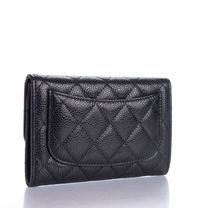 Chanel Caviar Quilted Small Flap Wallet Black 3 of 8