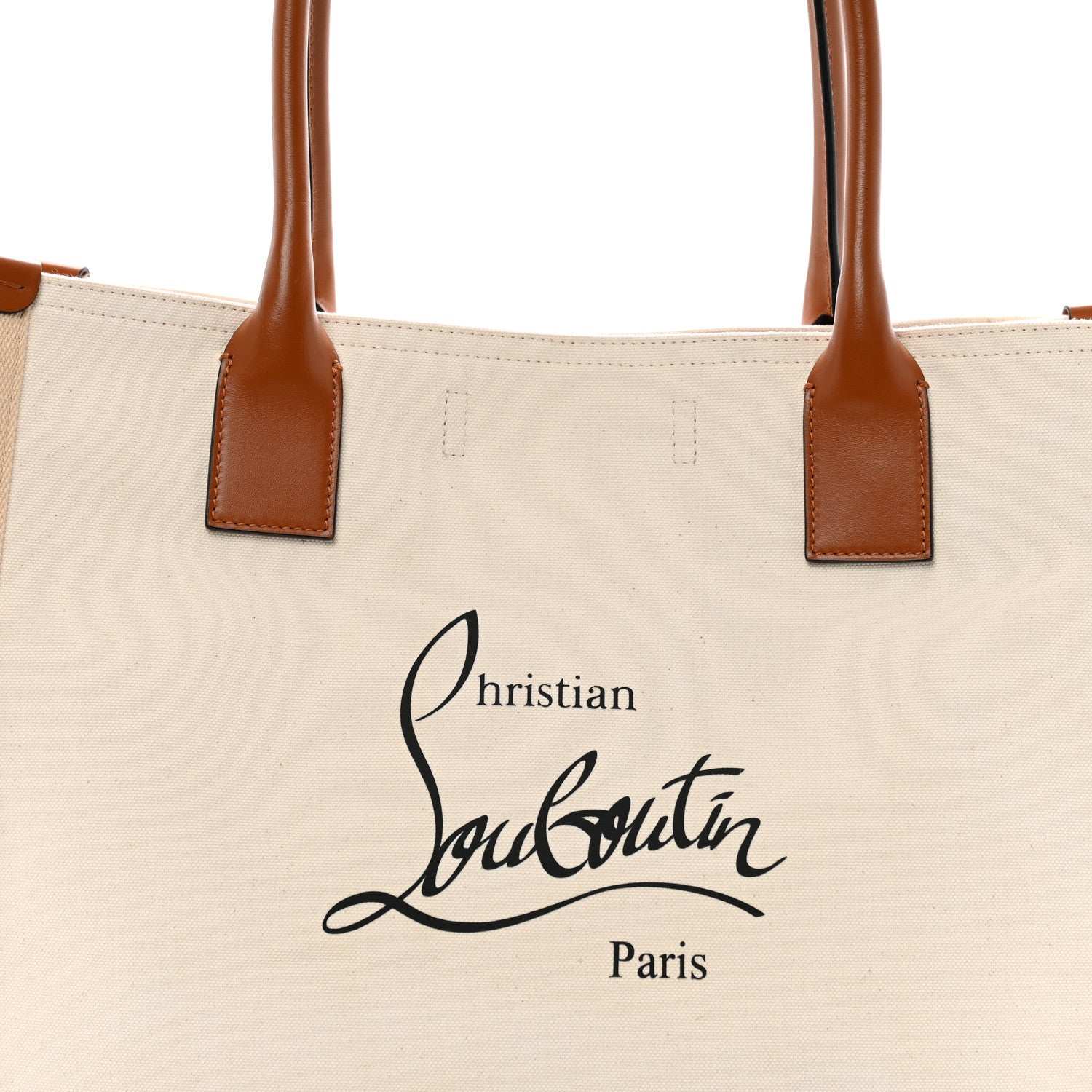 Christian Louboutin Canvas Nastroloubi Tote Natural Black 8 of 12