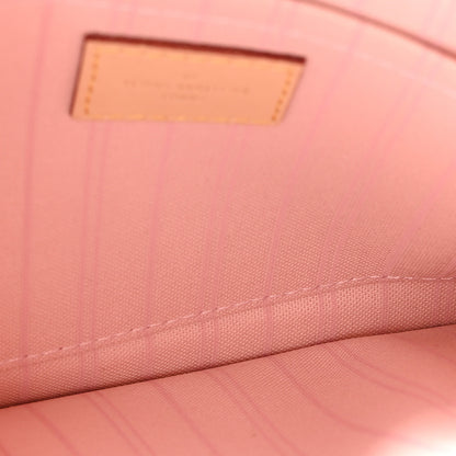 Louis Vuitton Damier Azur Neverfull MM GM Pochette Rose Ballerine 5 of 9