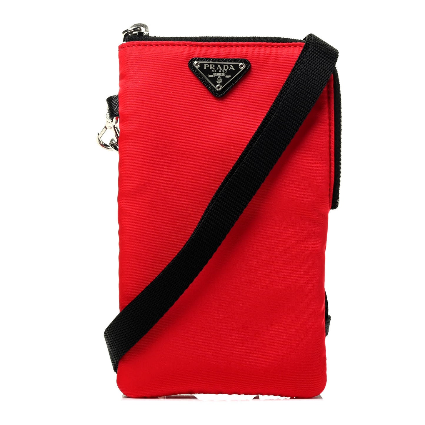 Tessuto Nylon Phone Case Crossbody Rosso