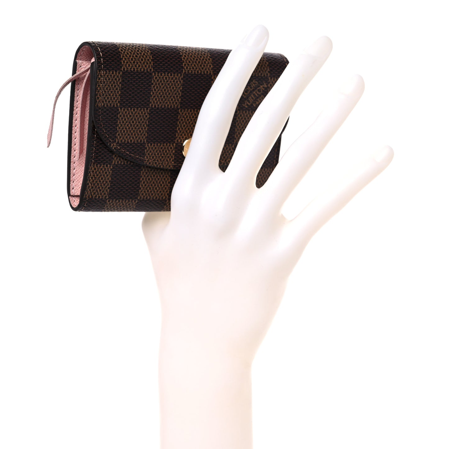 Damier Ebene Rosalie Coin Purse Rose Ballerine