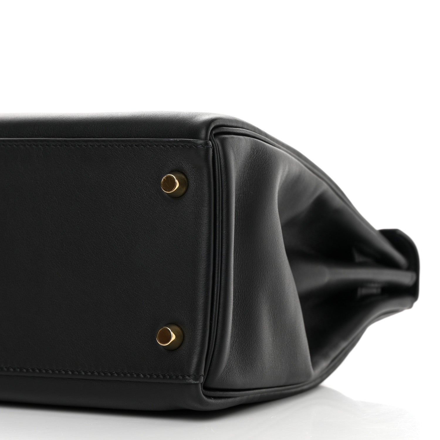 Hermes Swift Horseshoe Kelly Retourne 32 Black Gris Mouette 10 of 16