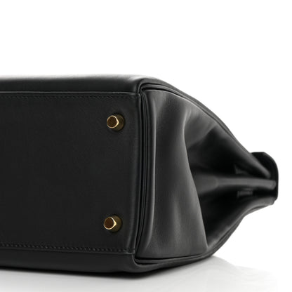 Hermes Swift Horseshoe Kelly Retourne 32 Black Gris Mouette 10 of 16