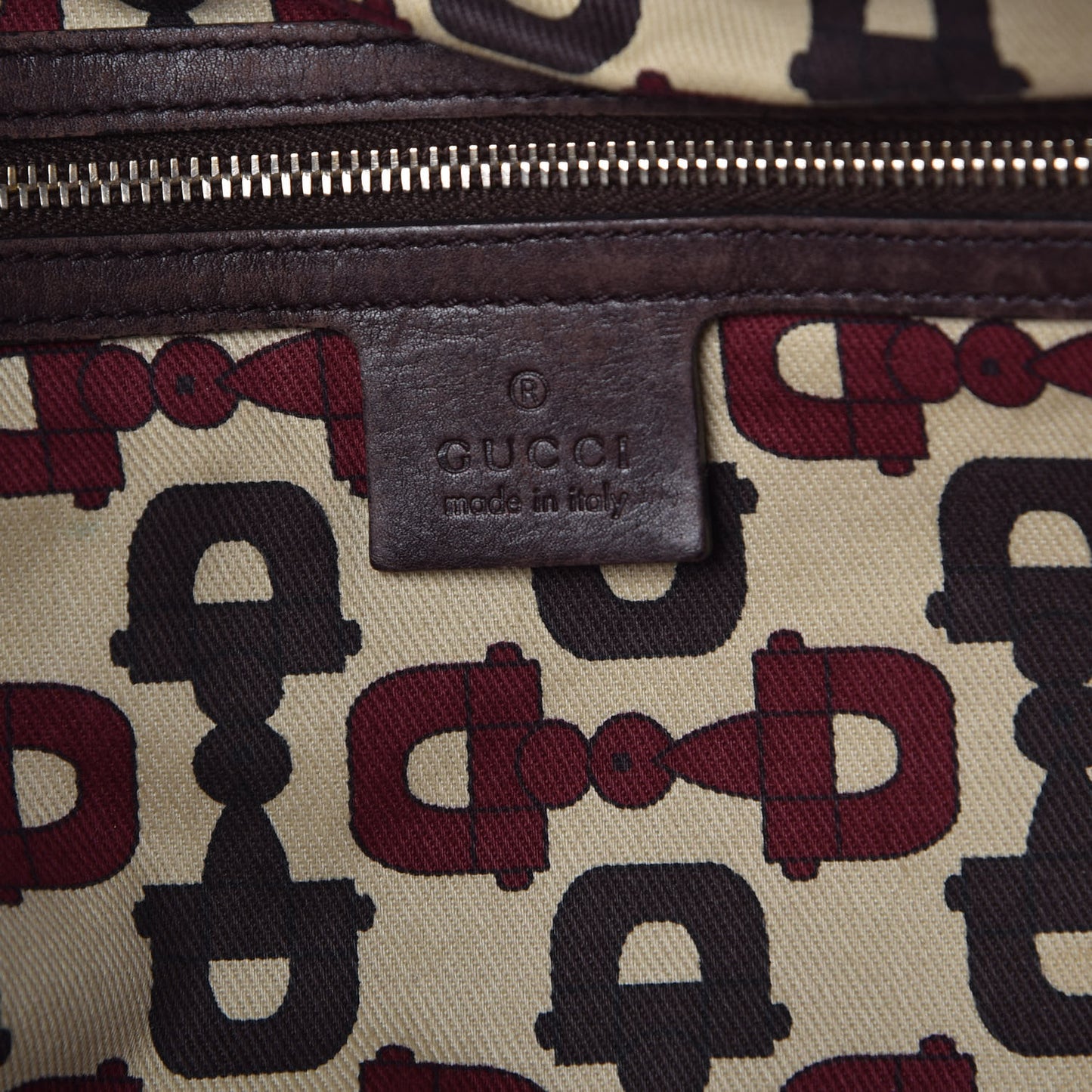 Guccissima Large Hysteria Tote Brown